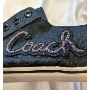 Coach Keeley Signature Black With Patent Leather  Shoes Size 6.5B